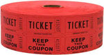 50/50 Raffle Tickets Red Double Roll 2000