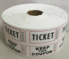 50/50 Raffle Tickets White Double Roll 2000