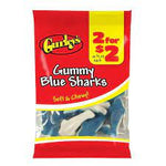 Gurley's Gummy Blue Sharks Peg Bag 2/$2 12 count