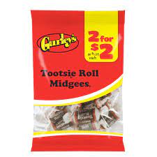 Gurley's Tootsie Roll Midgees Peg Bag 2/$2 12 count
