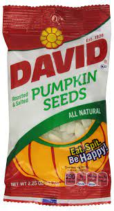 Davids Pumpkin Seeds Natural 2.25oz/12 count – Gorman Distributors