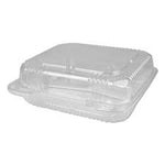 Hinged Containers Clear 9"x9" 3 Compartment 150 count