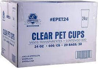Cup 24oz PET Clear 20/30 count