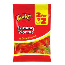 Gurley's Gummy Worms Peg Bag 2/$2 12 count