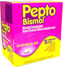 Pepto Bismol Chewable 4 tab single dose/ 32 count