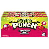 Sour Punch Straws Strawberry 24 count