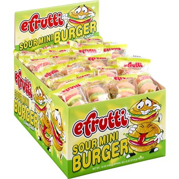 Efrutti Gummi Sour Hamburger .32oz/ 60 count