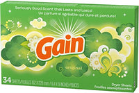 Gain Dryer Sheets 34 sheets/ 12 count