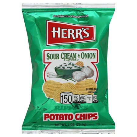 Herr's Sour Cream & Onion Chips 1oz/ 42 count