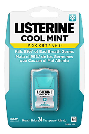 Listerine Mouthwash Pocketpacks Cool Mint 12 count