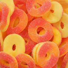 Kervan Gummi Peach Rings 5lb